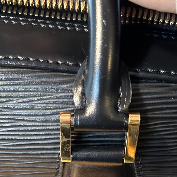 Authentic Womens Louis Vuitton Epi Sablons Black Vintage Leather Satchel Handbag - Picture 14 of 16